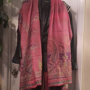 J Francis - Pink 100% Modal Jacquard Pasley Scarf